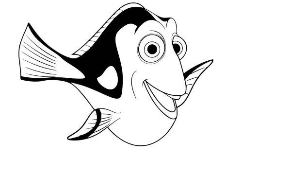 Рисование рыбки доли из мультика