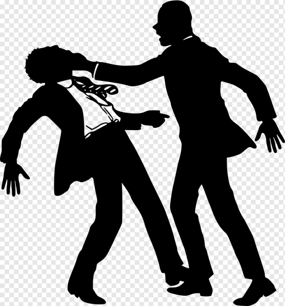 Драка силуэт