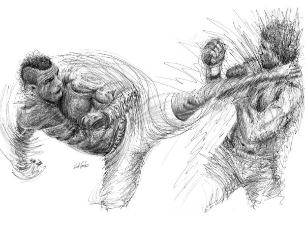 Драка иллюстрация