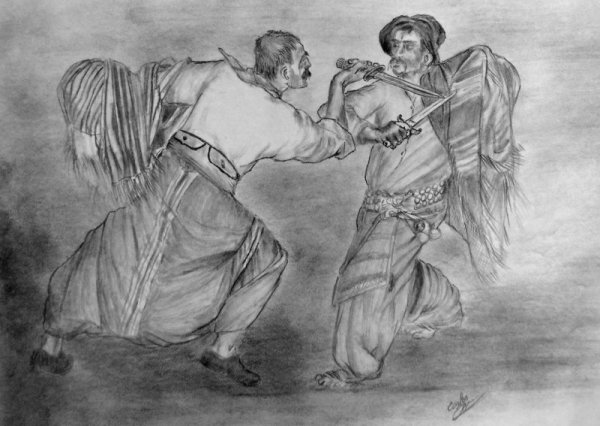 Драка иллюстрация