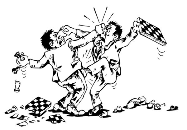 Драка иллюстрация