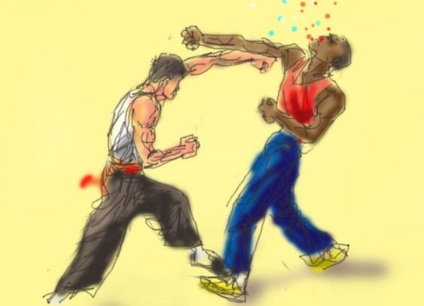 Мультяшки дерутся