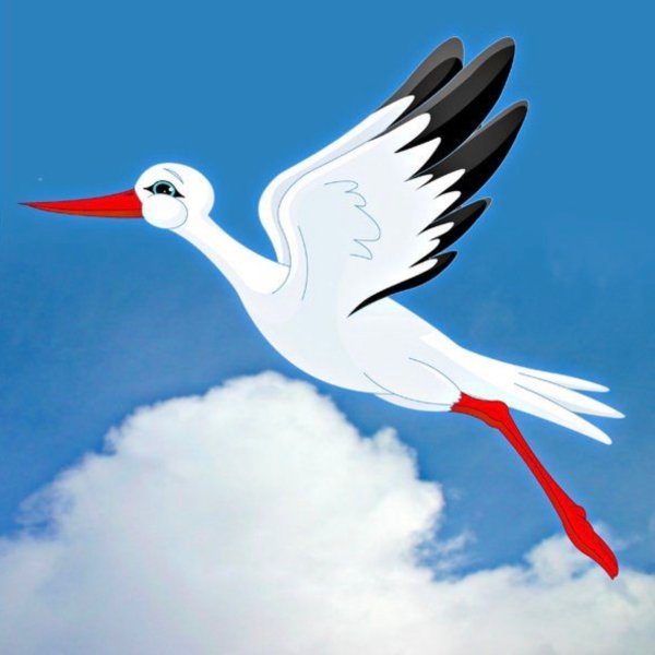 Журавль рисунок