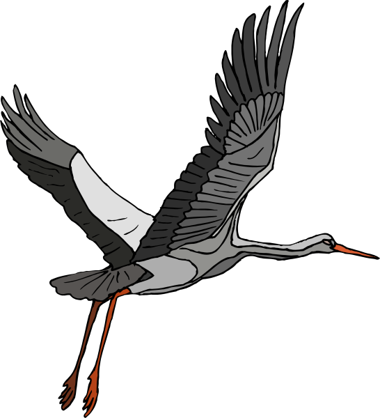 Журавль эскиз