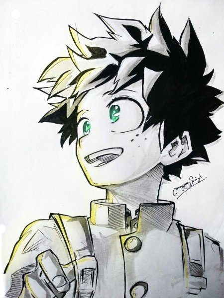 Мидория Изуку рисунок