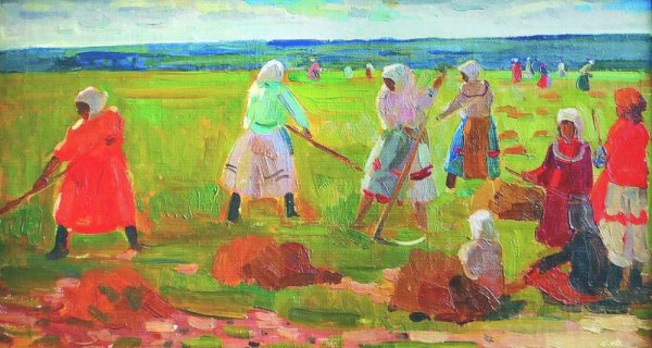 Кустодиев сенокос