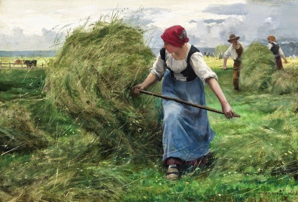 Картина сенокос Жюльен Дюпре
