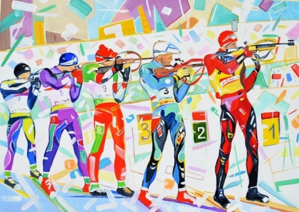 Биатлон иллюстрация