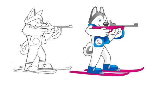 Биатлонист вектор