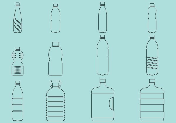 Пластиковая бутылка стилизованная