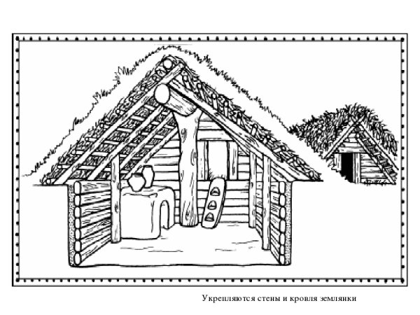 Русская изба землянки