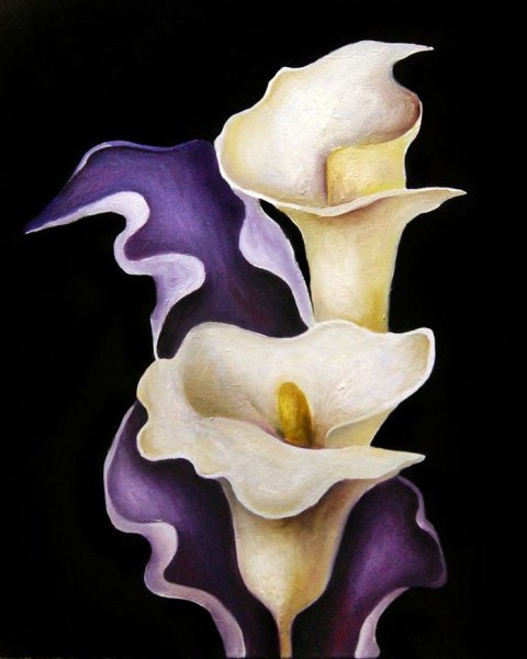Каллы акрилом