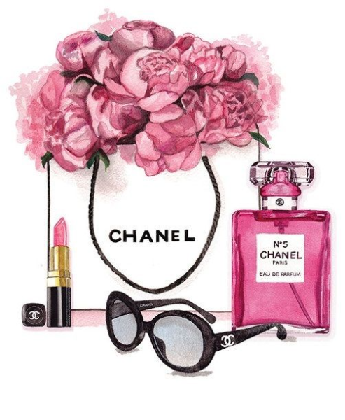 Модные иллюстрации Шанель