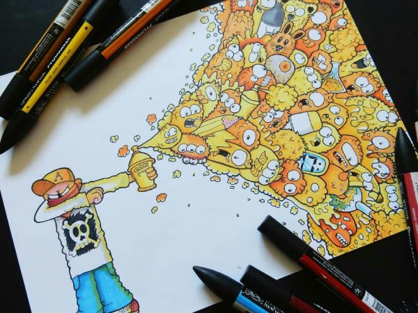 Дудл маркерами