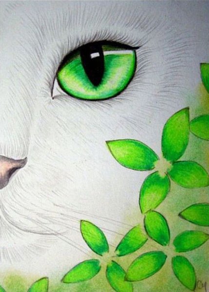 Рисунок в зеленых тонах