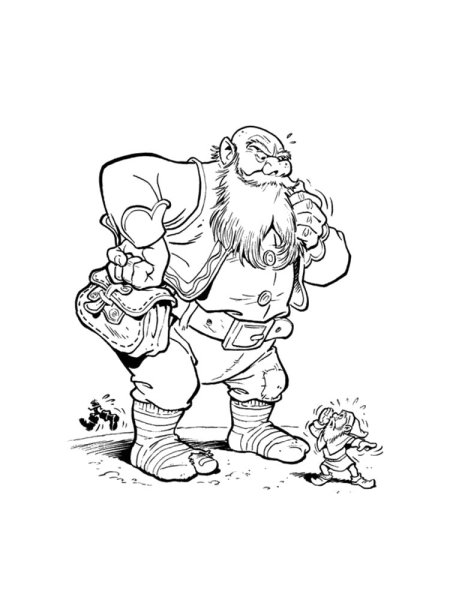 Великан раскраска