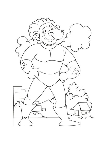 Великан раскраска для детей