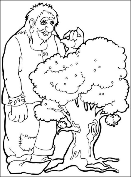 Великан раскраска для детей