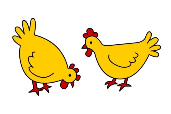 Курочка рисунок для детей