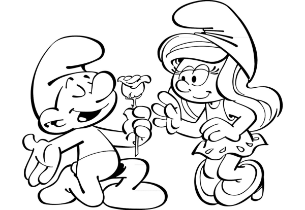 Гномик "папа Смурф"