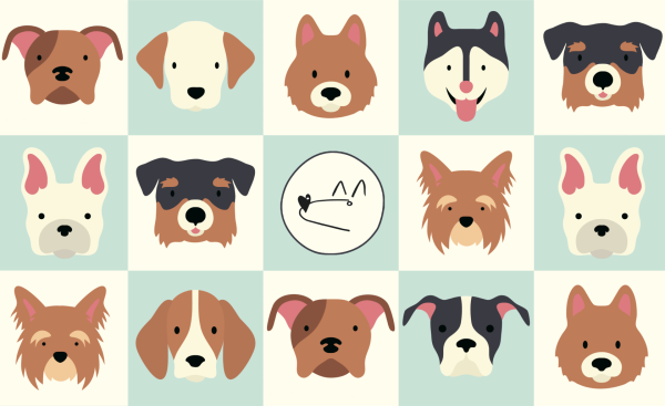 Контур головы собаки