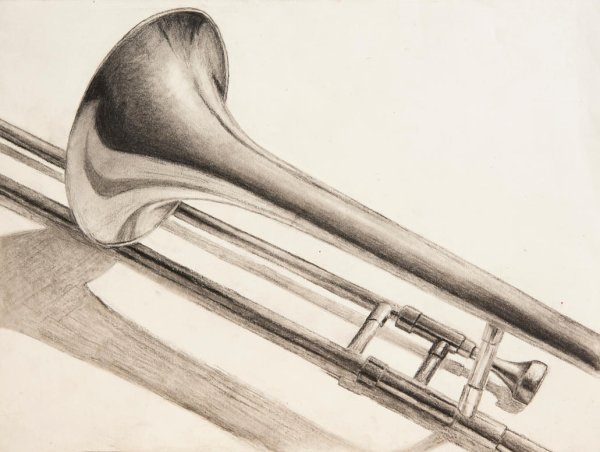 Тромбон карандашом