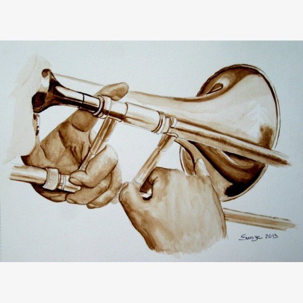 Картины с тромбонистом