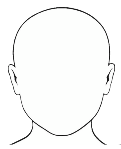 Макет лица для рисования