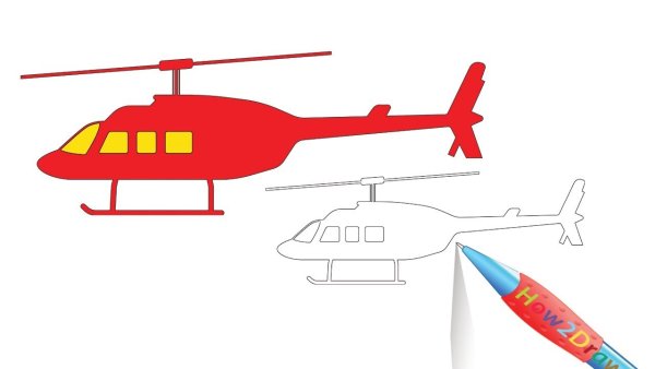 Вертолет МЧС рисунок на конкурс