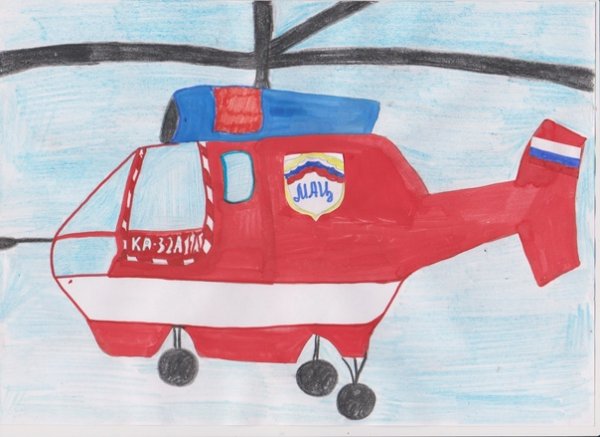 Нарисовать пожарный вертолет