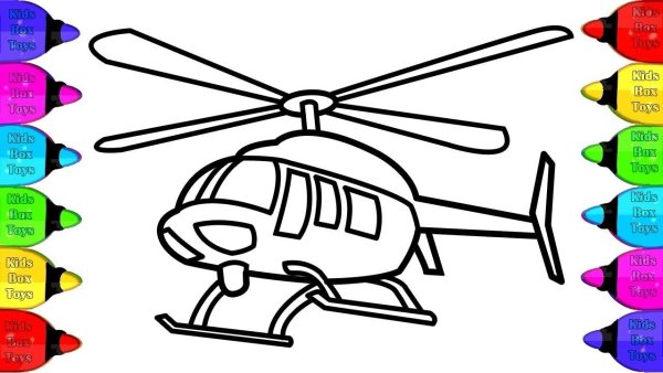 Пожарный вертолет раскраска