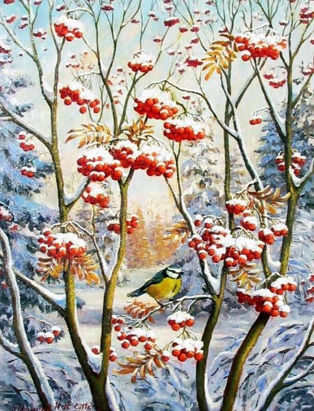 Зима художник Николай Мошков картины