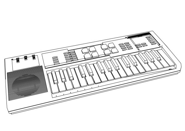 Синтезатор раскраска для детей