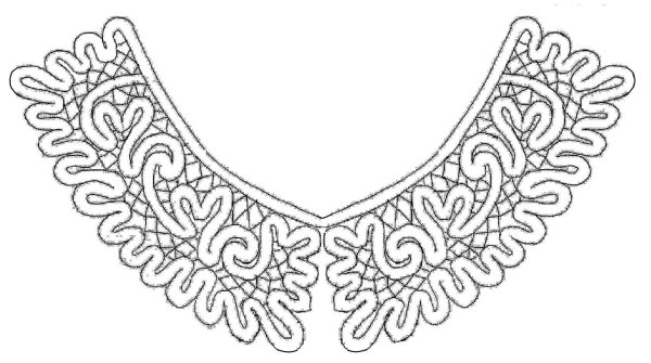 Сколки Вологодского кружева воротничок