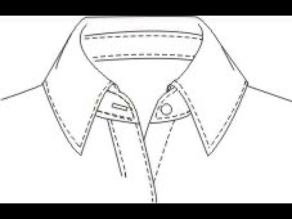 Воротник рубашки эскиз