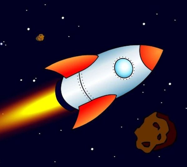 Ракета в космосе для детей