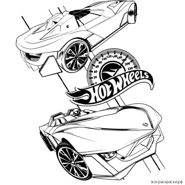 Джип хот Вилс раскраска