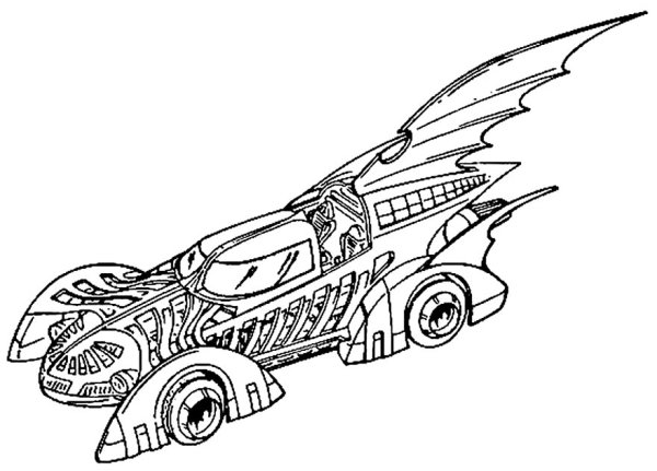 Раскраска лего Бэтмобиль