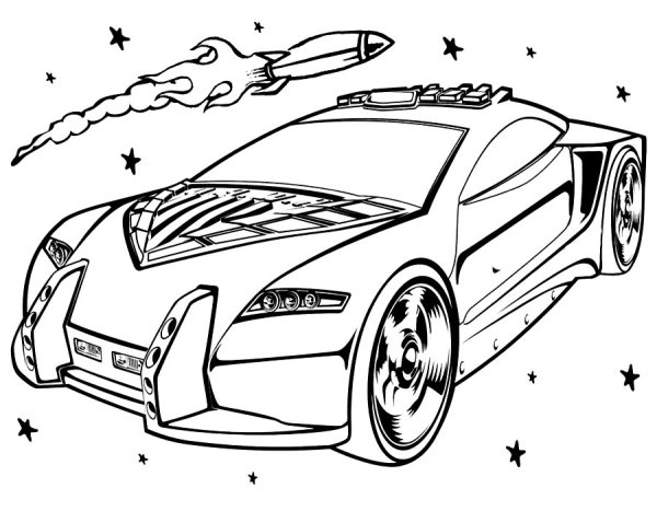 Машины хот Вилс раскраска для детей