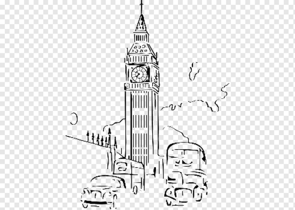 Башня Биг Бен нарисованная