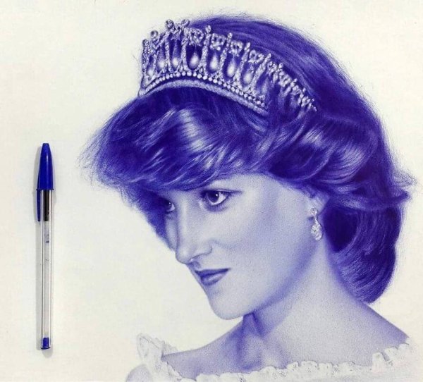 Принцесса Диана рисунок