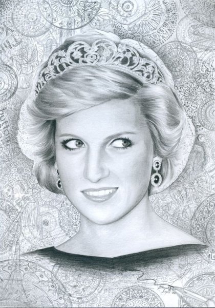 Принцесса Диана рисунок