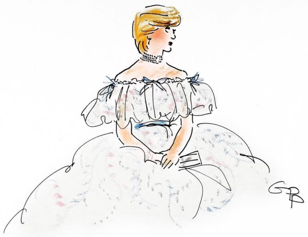 Принцесса Диана силуэт