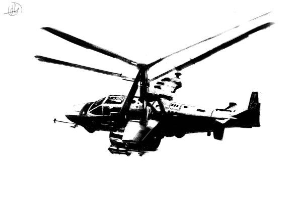 Вертолёт ка-52 Аллигатор вектор