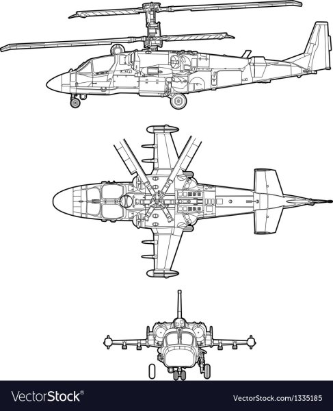 Вертолёт ка-52 вектор
