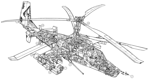 Компоновочная схема вертолета ка-50
