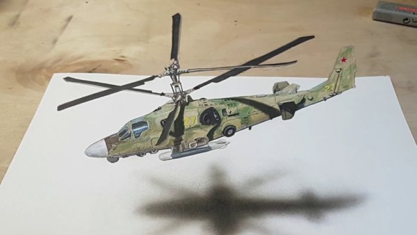 Вертолёт ка-52 Аллигатор раскраска