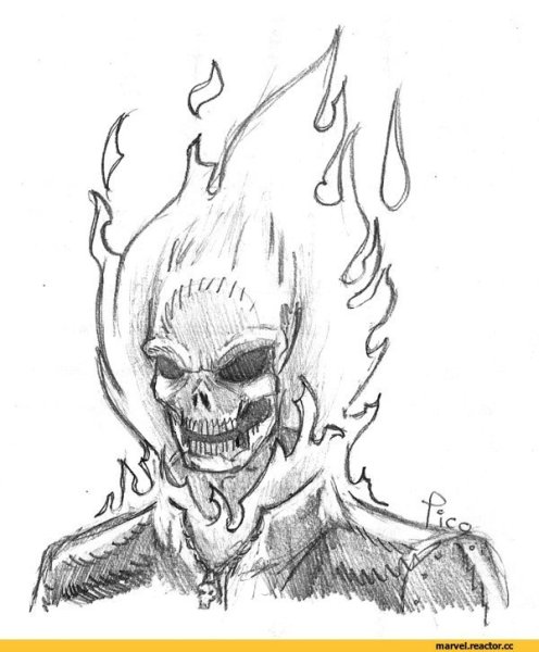 Рисовать призрачного гонщика