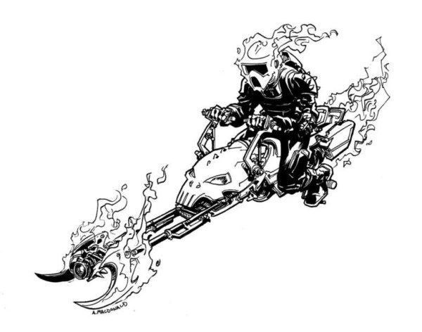 Призрачный гонщик раскраска