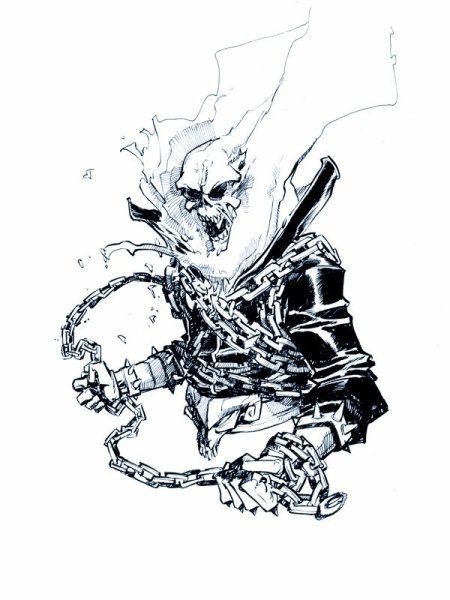 Призрачный гонщик Марвел рисунок